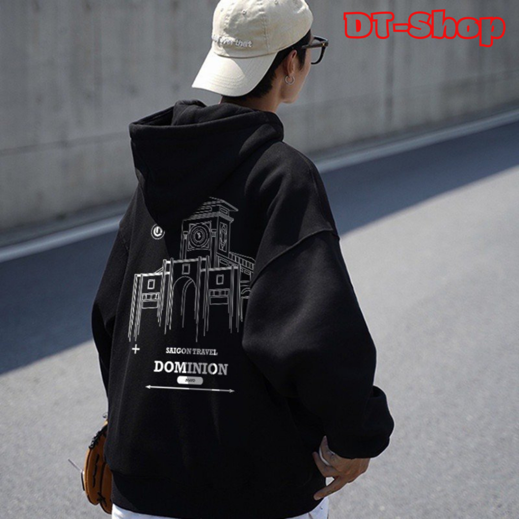 Áo HOODIE ZIP In Chợ Bến Thành Nỉ Bông Nam Nữ Unisex Form Rộng Mặc Cặp Đôi dt_shop M03