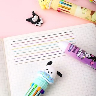 Bút bi 10 màu cute ,bút bi bấm 10 màu trai/gái