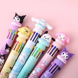 Bút bi 10 màu cute ,bút bi bấm 10 màu trai/gái