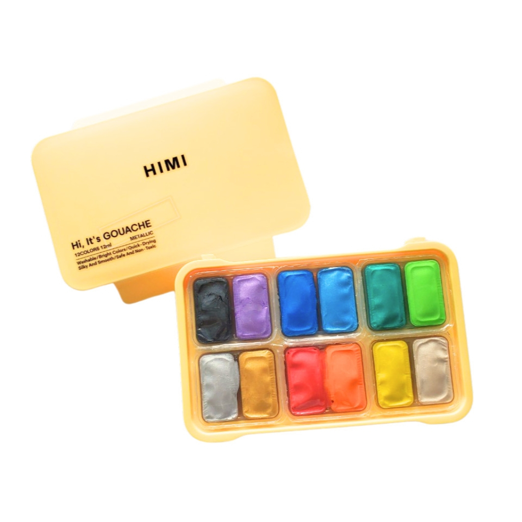 12 màu metalic , màu thạch himi