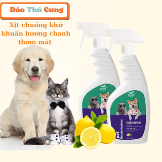 Chai xịt khử mùi cho thú cưng 500ML, Xịt Enzyme Sinh Học khử mùi cho chó mèo, thú cưng
