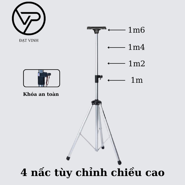 Chân loa đứng inox loại cao Đạt Vinh