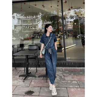 Set bò quần baggy thêu chữ a hot hit