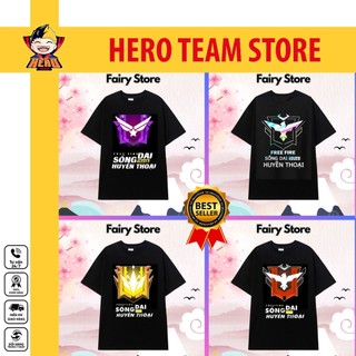 Áo thun free fire rank holo - rank huyền thoại, áo free fire hình in cực ngầu, chất cotton 4 chiều co dãn | hero te