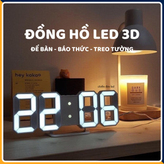 Đồng hồ led 3d treo tường, để bàn thông minh tn828 smart clock