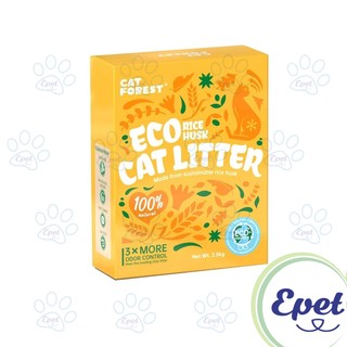 Cát vệ sinh vỏ trấu Eco Forest cho mèo túi 2.5KG