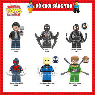 Xếp hình Minifigure nhân vật siêu anh hùng Marvel : Venom, Spider-Man, Bag Man - Đồ Chơi Lắp Ghép Sáng Tạo - XINH X0231