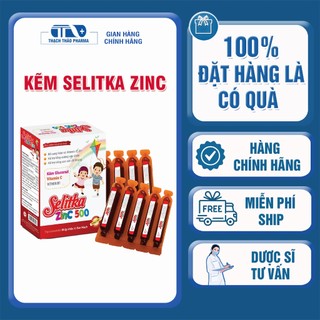 Siro bổ sung kẽm, vitamin c, b1 cho bé selitka zinc 500 - tăng sức đề kháng