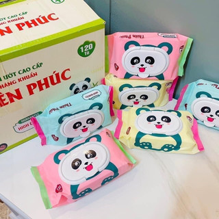 Một Thùng 10 Gói Khăn Ướt Thiên Phúc Gói 120 Tờ KT 20x15 cm