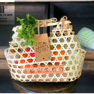 Giỏ tre đựng quà, giỏ đựng trái cây, quà tết, giỏ quà tặng các dịp lễ tết sang trọng giá rẻ