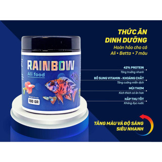 Thức ăn cám cho cá ali rainbow cho cá cảnh giúp tăng màu sắc 100g