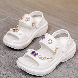 Dép sandal nữ cao 6cm, SAKI, kèm stiker xính, chất eva đi êm nhẹ thời trang chọn chuẩn size