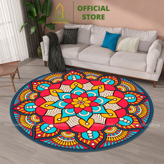 Tặng Thảm Lau Chân - Thảm Nỉ Lì Hình Tròn HOMIES Bedding & Décor Cao Cấp Chống Trơn Trượt  Đường Kính 1M x 1M