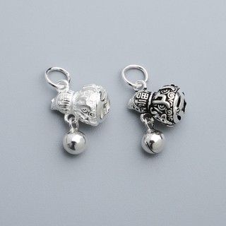 Charm treo hồ lô và chuông bạc 925 hút tài lộc - Tổng Kho Sỉ Charm Bạc
