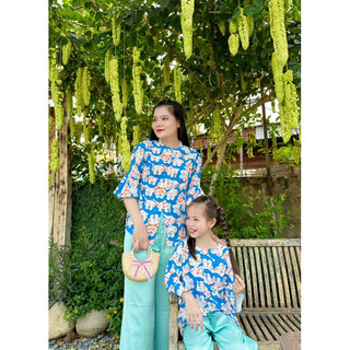 đồ bộ bà ba tay loe cho mẹ và bé