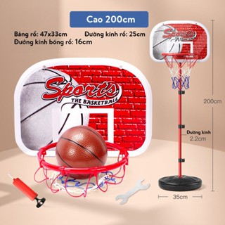 Bộ Trò Chơi Bóng Rổ Trụ Sắt Kèm Bóng Mini Trong Nhà Cho Bé Kèm Bơm