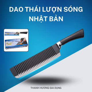 Dao thái thịt, dao gọt hoa quả Nhật Bản lượn sóng chống dính, dao thái sắc bén chống gỉ tuyệt đối.