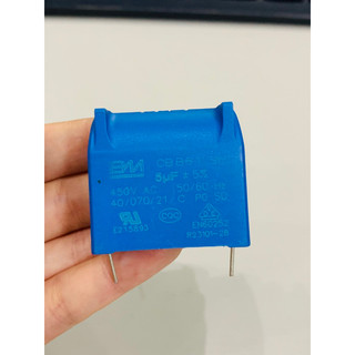 Tụ quạt - tụ điều hoà 5uf/450v - 2chân đứng xanh chính hãng bm