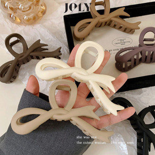Kẹp tóc hàn quốc càng cua nơ nhám cute dễ thương cỡ lớn dài cho nữ KC98 JOLY