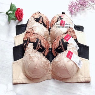 Áo lót ren nổi đệm mỏng nâng ngực quả to