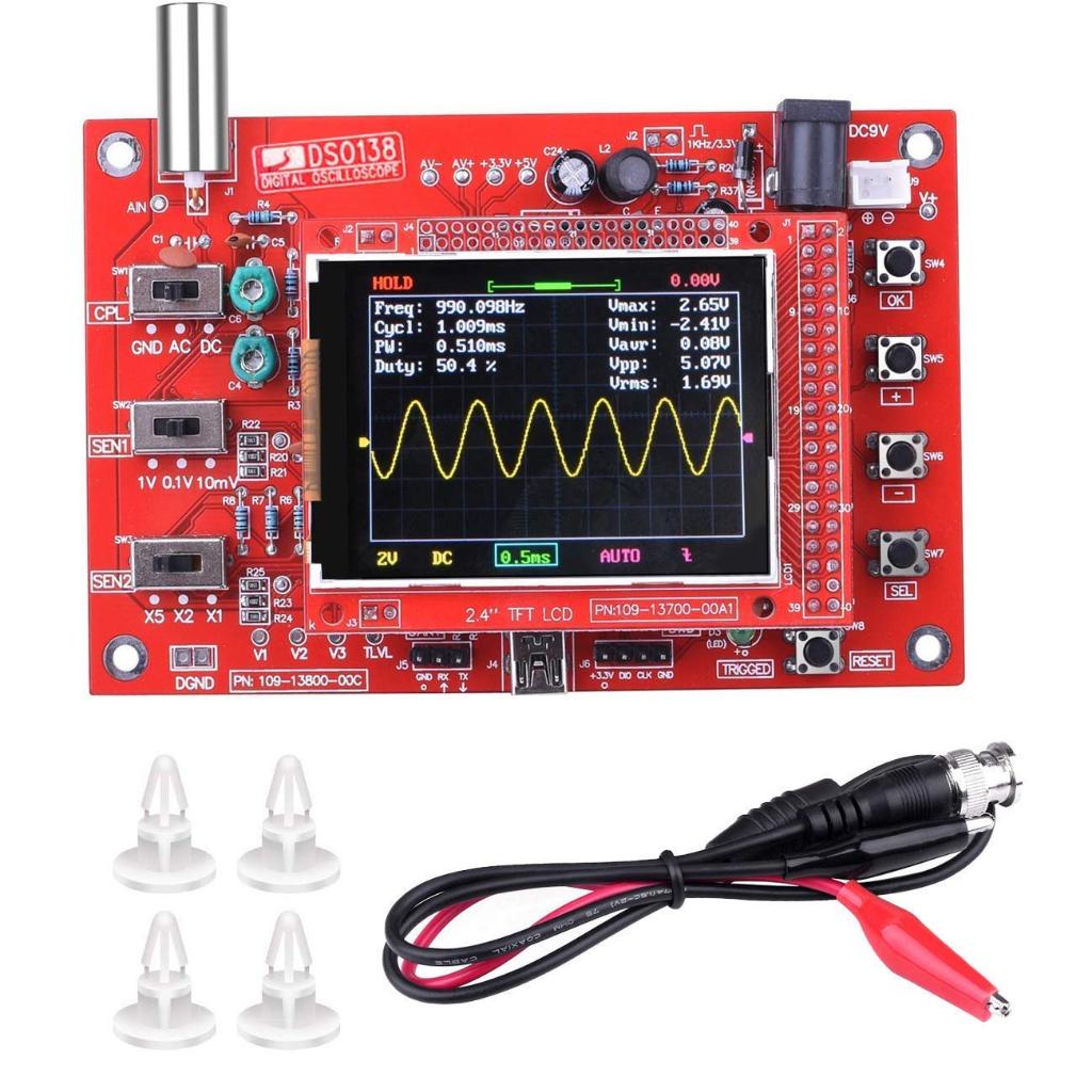 Máy hiện sóng kỹ thuật số DSO138 _ Mini digital oscilloscope 2.4" TFT 1MSPS