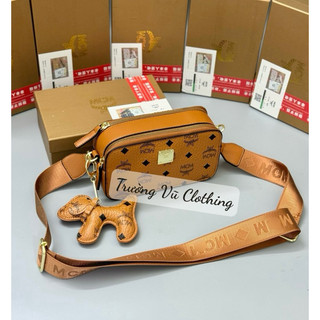 Túi Chéo Mờ Cê Hoạ Tiết Vân Phối Tag Logo Viền Vàng Cao Cấp-Túi MC Nam Nữ Chuẩn Ảnh Kèm Box