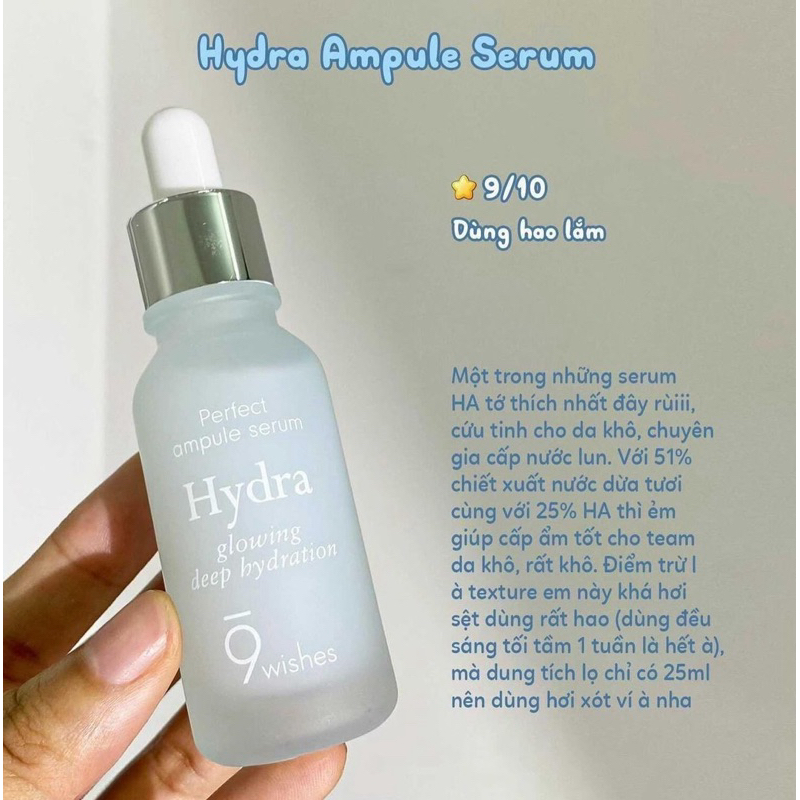 SERUM CẤP ẨM 9WISHES HYDRA GLOWING DEEP HYDRATION