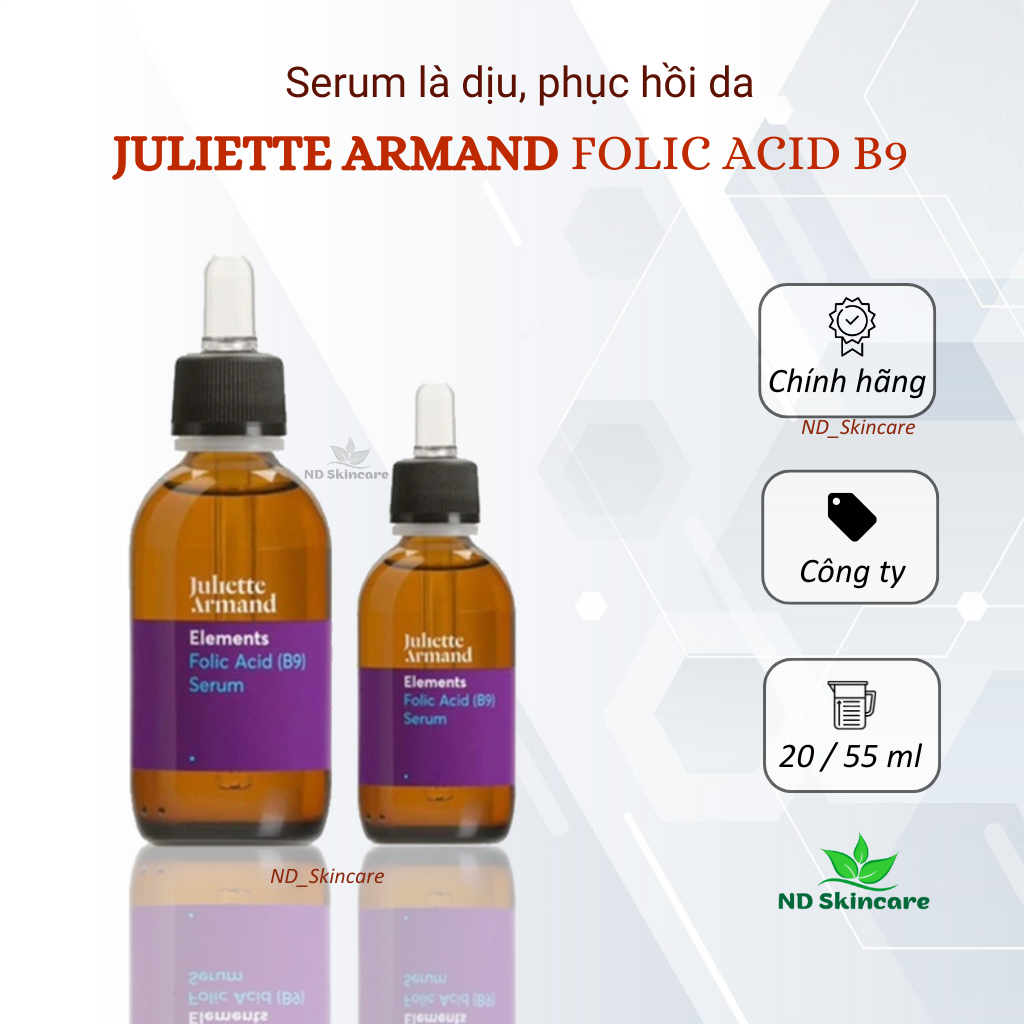 Serum Juliette Armand Folic Acid B9 - Serum là dịu, phục hồi da JA B9