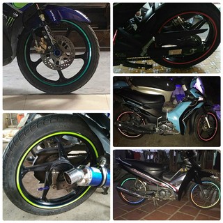 Bộ decal dán phản quang dán vành xe máy, xe đạp