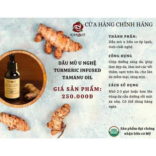 (DATE MỚI NHẤT, 30ml) Dầu mù u nghệ làm đẹp da, mờ vết thâm sạm da