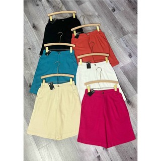 Quần ngố linen lưng nửa thun