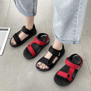 Sandal Nữ Quai Dán  Hàn Quốc Quai 2 Màu HOT TREND (Hàng có sẵn kèm video+ ảnh thật)