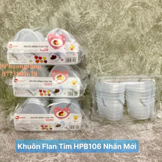 10 KHUÔN BÁNH FLAN IN HÌNH TRÁI TIM,KHUÔN PUDDING, THẠCH RAU CÂU - KHUÔN BÁNH FLAN TIM HPB106