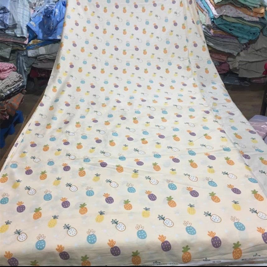 Vải may chăn ga áo gối,gối ôm khổ 2m5 hình trái thơm