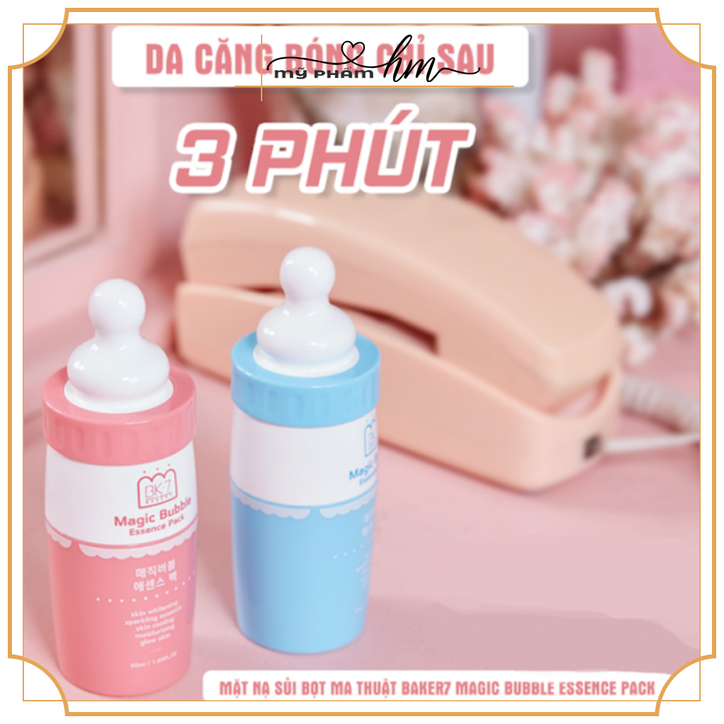 Mặt nạ sủi bọt ma thuật Ashe7 Baker7 Magic Bubble Essence Pack 50ml