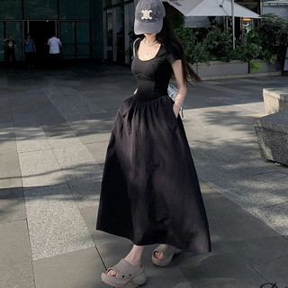 Đầm thun cotton BIGSIZE dáng dài, hở lưng, có mút ngự.c - dễ thương, chất mát -  D125   (Đầm Thun Hở Lưng)