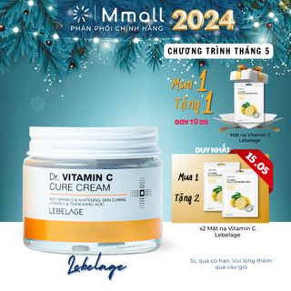 Kem trắng da mặt Lebelage Dr. Vitamin C Cure Cream dưỡng trắng da mờ thâm giảm nám từ Vitamin C Niacinamide 70ml Mmall