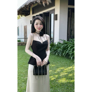 SET ÁO DÂY PEPLUM + CV MIDI (nn)