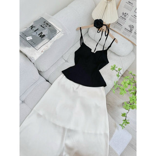SET ÁO DÂY PEPLUM + CV MIDI (nn)