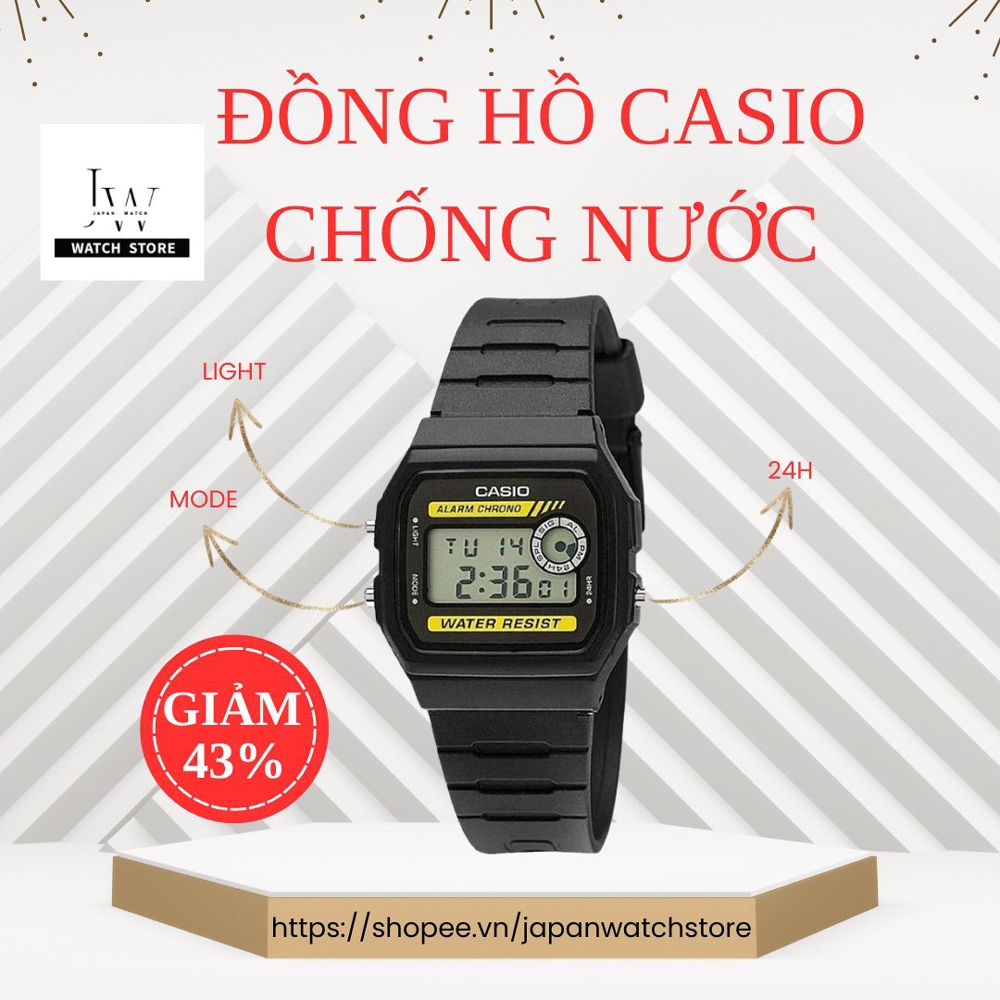 Đồng Hồ Casio F94 - F91 Huyền Thoại Chống Nước Đi Bơi Thoải Mái Dây Nhựa Bền Bảo Hành 12 Tháng