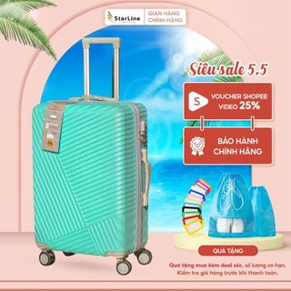 Vali kéo size 20 xách tay size 24 inch ký gửi 25kg chịu lực tốt chống va đập trầy xước BH12 tháng MS704