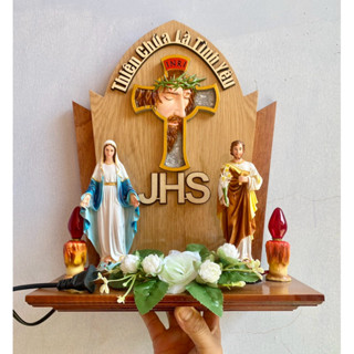 Bàn Thờ Công Giáo Nhỏ gọn ( kt: 40x30x14cm)