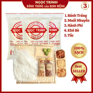Bánh Tráng Muối Nhuyễn Cao Cấp Hành Phi Khô Bò (Túi 420G) Đẳng Cấp Bánh Tráng Thượng Hạng