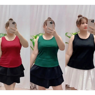 Áo thun sát nách nữ - áo ba lỗ nữ bigsize 56-75kg chất liệu vải thun lạnh mặc siêu mát