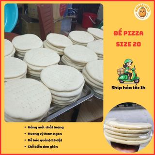 Đế bánh pizza tươi size 20cm làm pizza tại nhà cực đơn giản, tiện lợi
