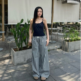 Mì - quần ống rộng sọc moda - moda striped pants