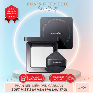 Phấn phủ trang điểm CARSLAN lâu trôi kiềm dầu 24 giờ 8g vỏ màu đen nam châm