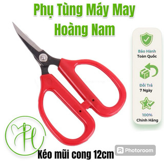 Kéo cong loại nhỏ - kéo mũi cong - kéo cong cắt đế mũi dày cắt da đa năng Màu ĐỎ