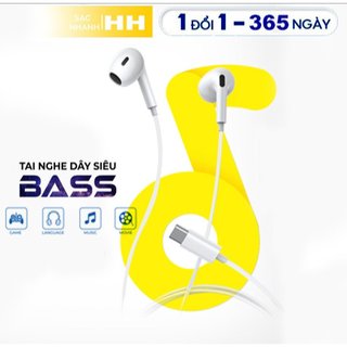 Tai nghe Ss 3.5mm ,Type C âm thanh hay, có mic nhét tai, Bảo hành 12 tháng, Chính Hãng HH