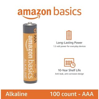 Pin AAA amazon basic Alkaline không chảy nước, hạn sử dụng 2033, vỉ 20 viên